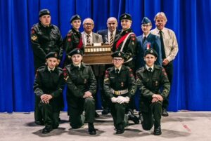 Presentation of the PPCLI Association trophy to the Fernie Cadet Corps